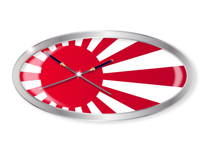 Japanese Flag and Swords