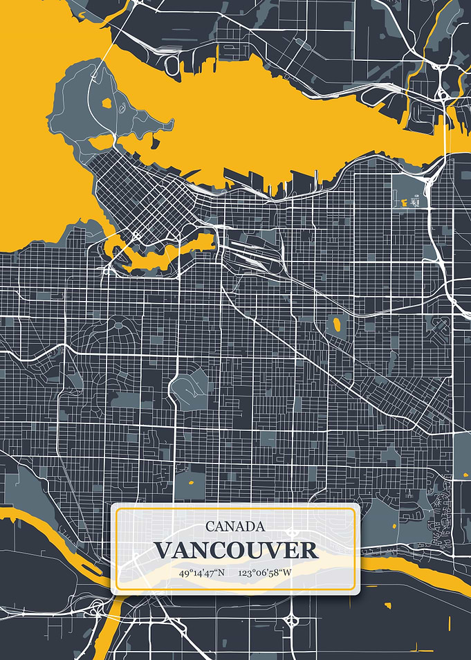 Vancouver Canada City Map