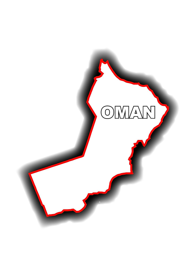 Outline Map of Oman
