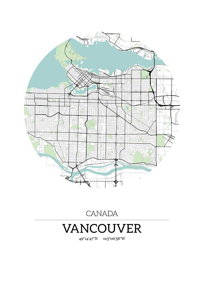 Vancouver Canada City Map