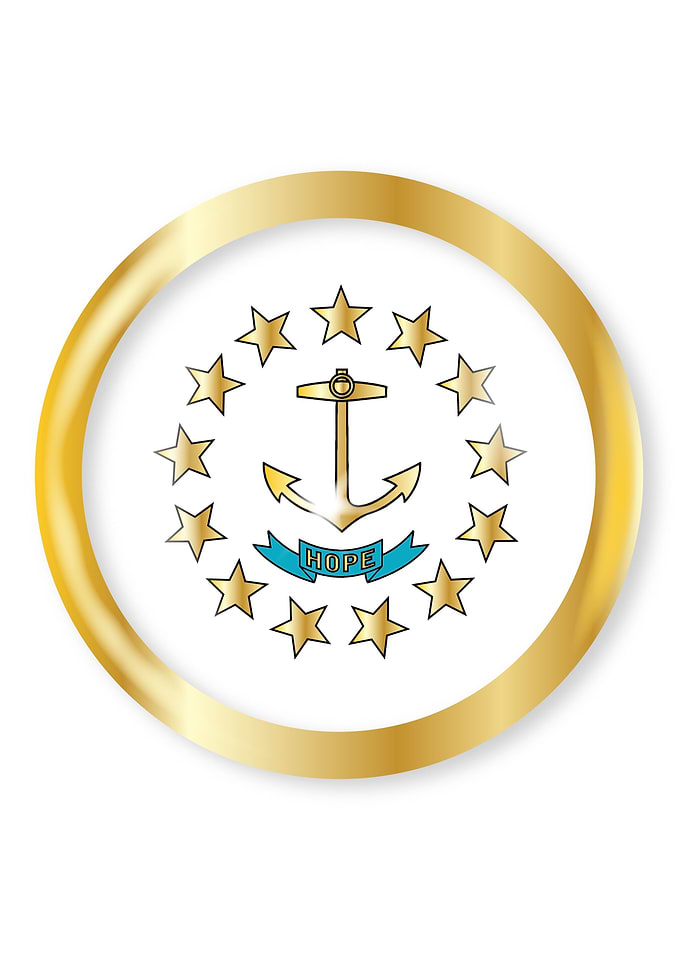 Rhode Island Flag Button