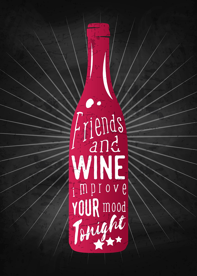 Wine lettering blackboard
