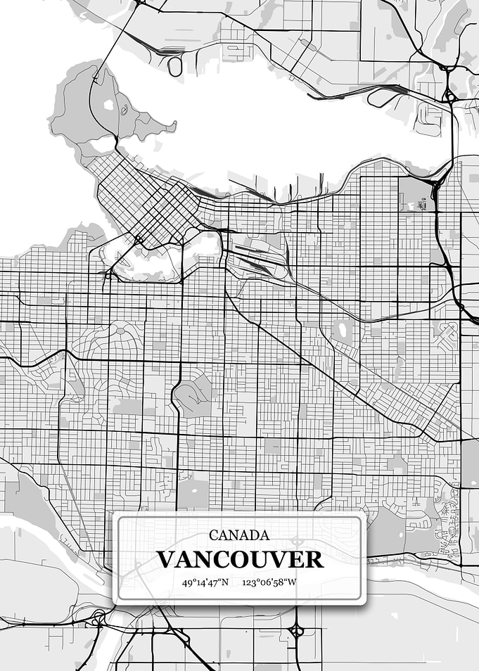 Vancouver Canada City Map