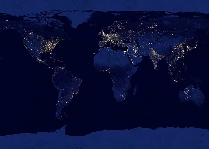 Earth at night
