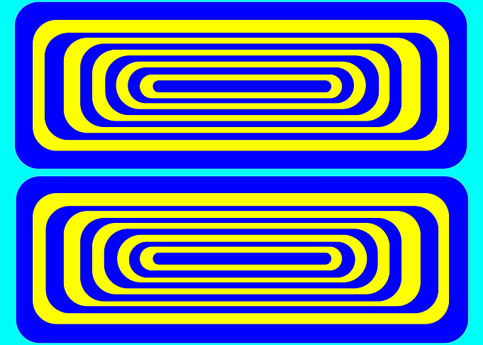 Two Blue Pyramids