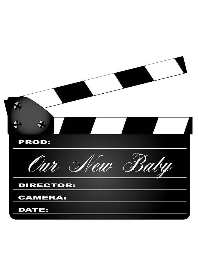 Our New Baby Clapperboard