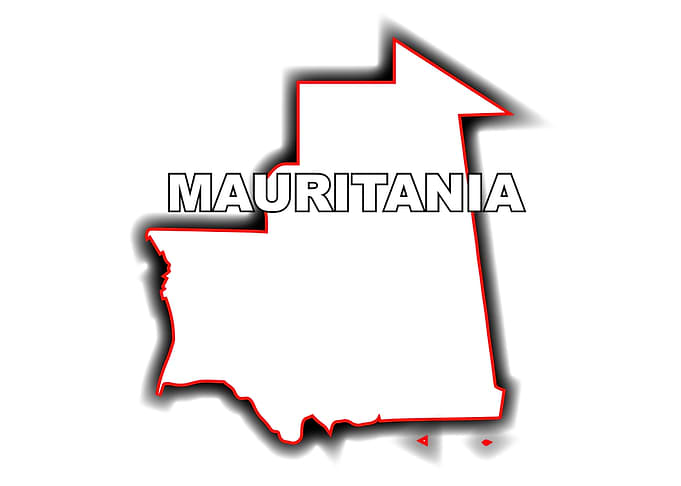 Outline Map of Mauritania