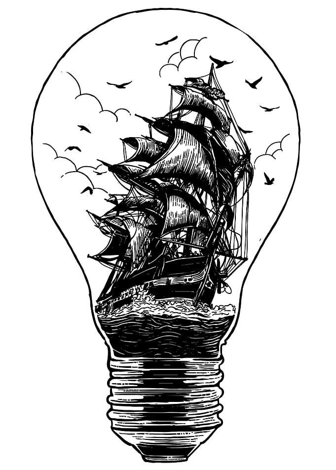 Journey in a light bulb