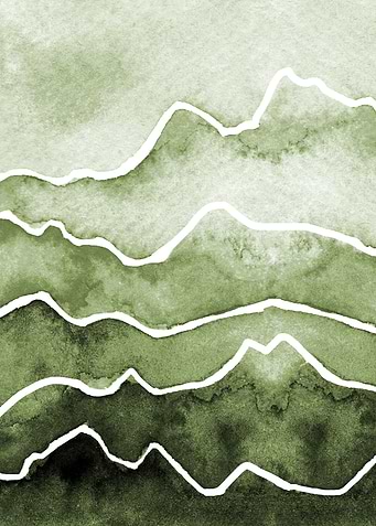 Mountain layers green