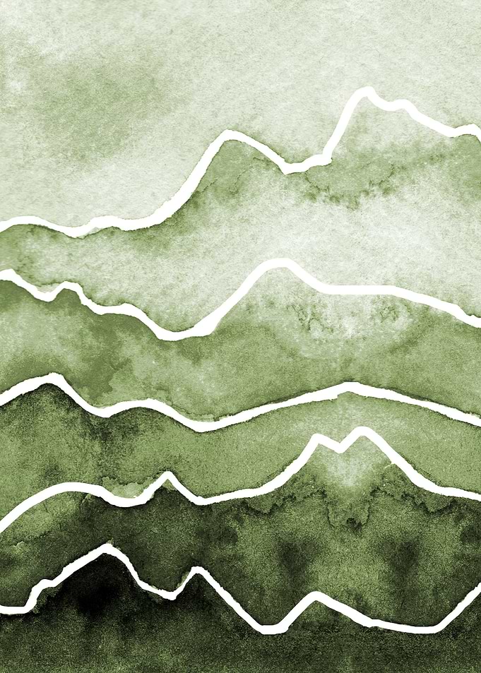 Mountain layers green