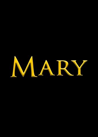 Mary Gold On Black
