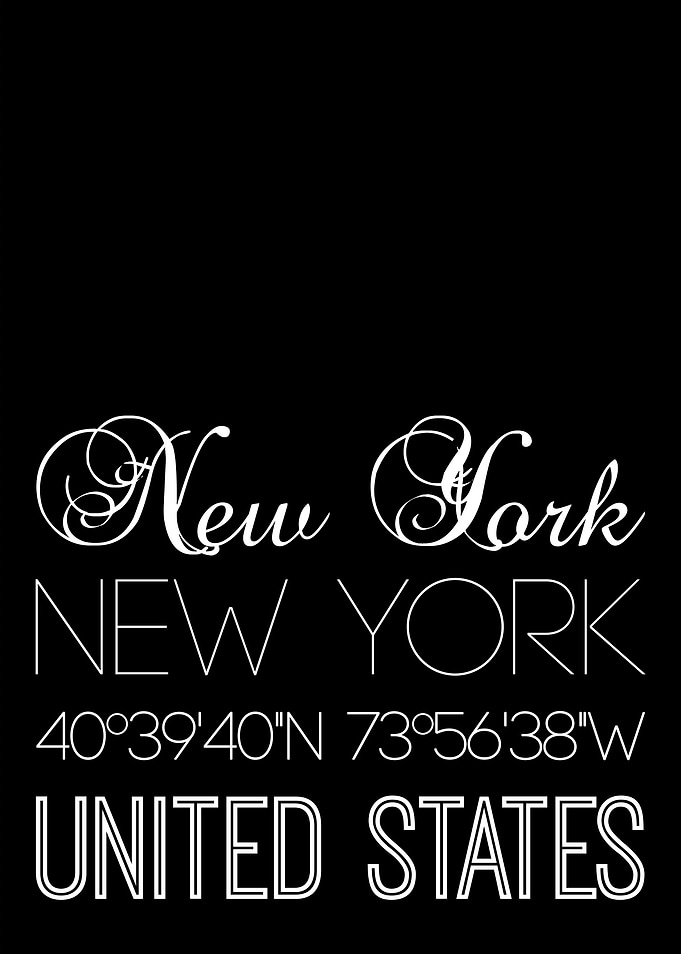 New York On Black