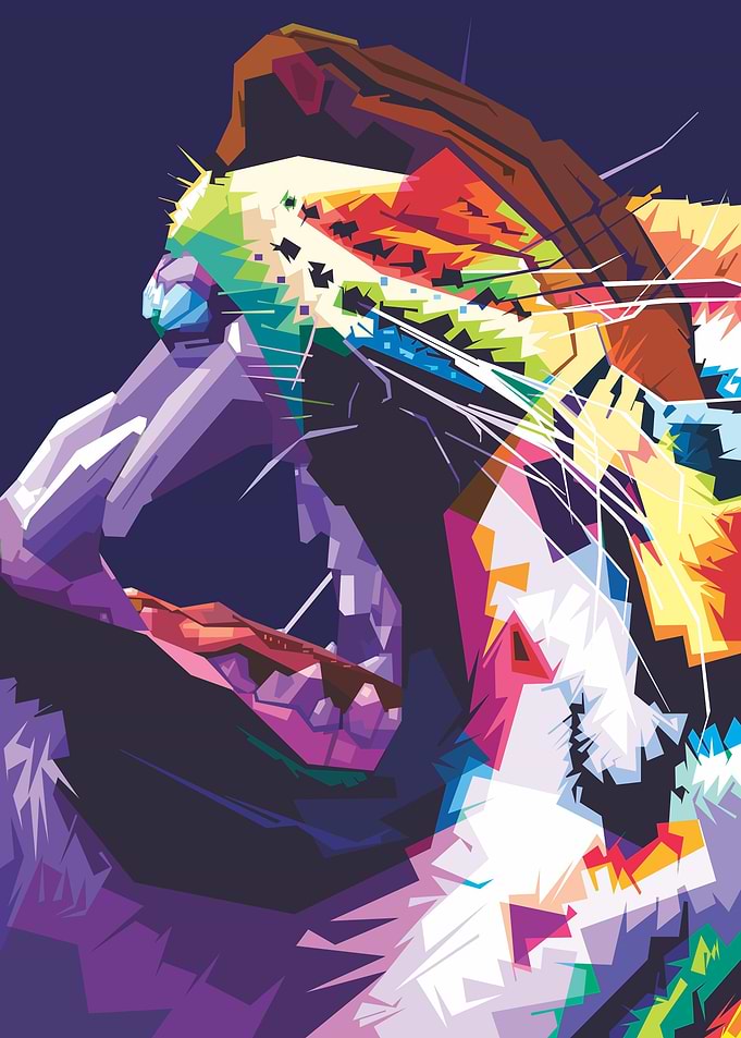 The Tiger Popart portrait