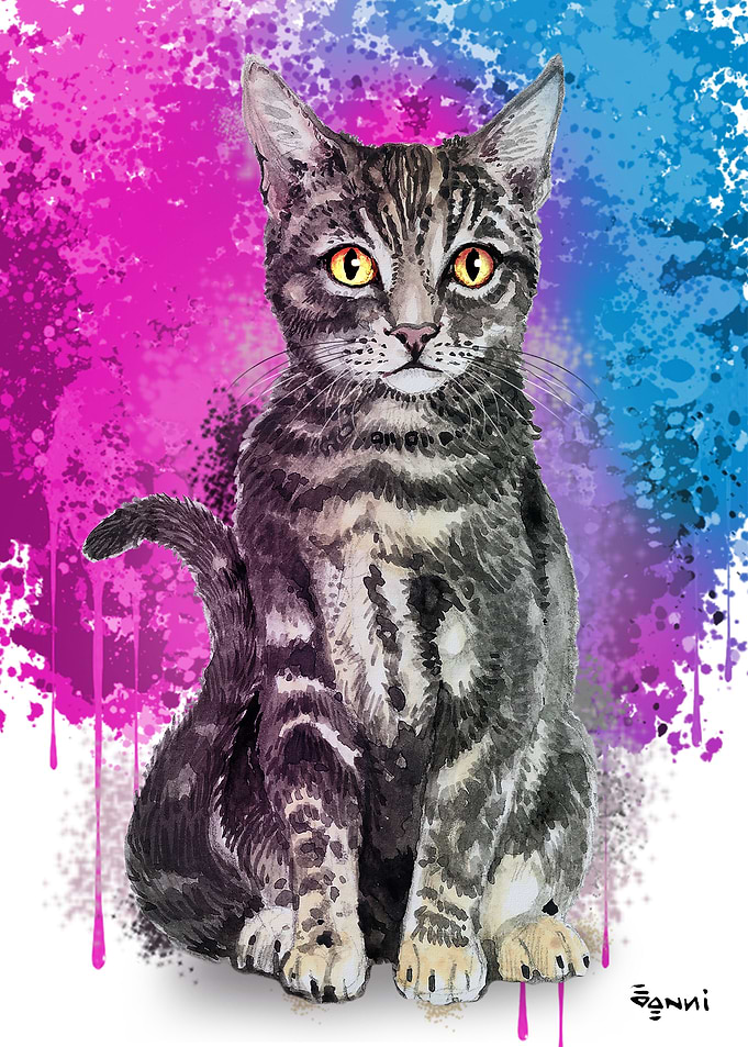 CAT WATERCOLOR
