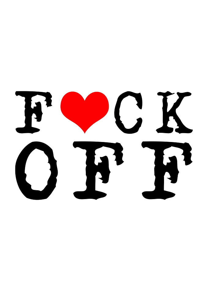 Fuck Off On White