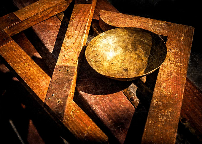 Ancient Tools Bronze Plate