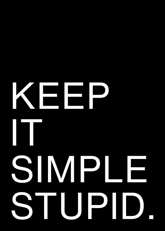 Keep It Simple KISS black