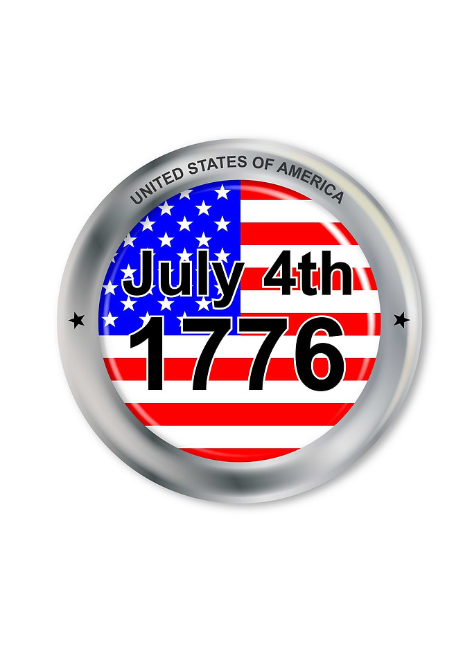 July 4 Button