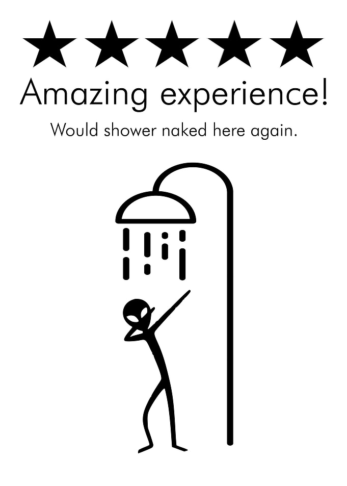 5 STAR Shower Alien Funny
