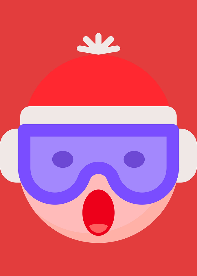 Christmas Skiing Emoji