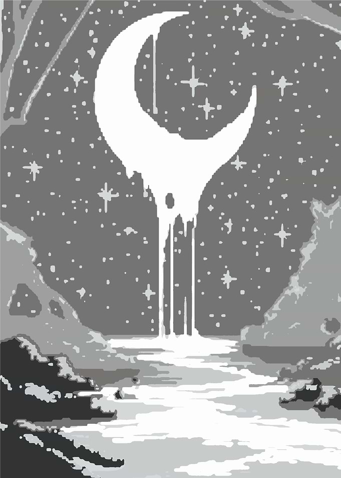 The moon and the stars
