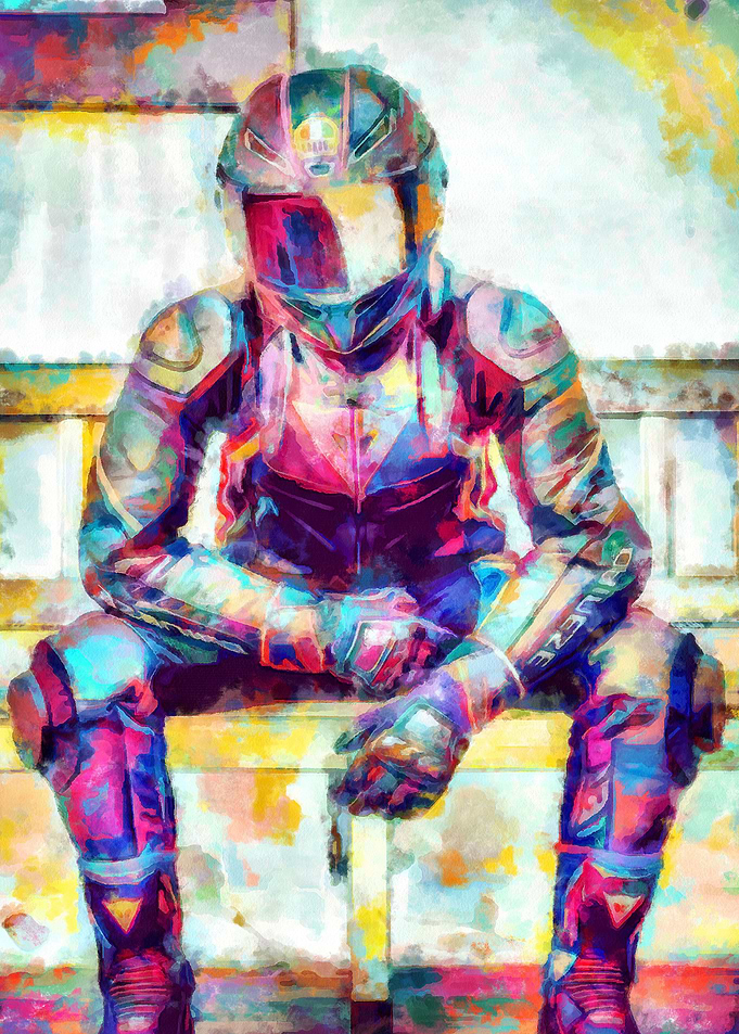 Motocross Action Poster