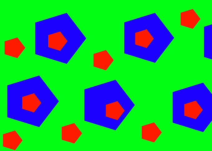 Eight Red Polygons