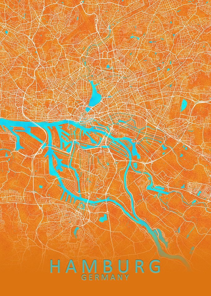 Hamburg Germany City Map