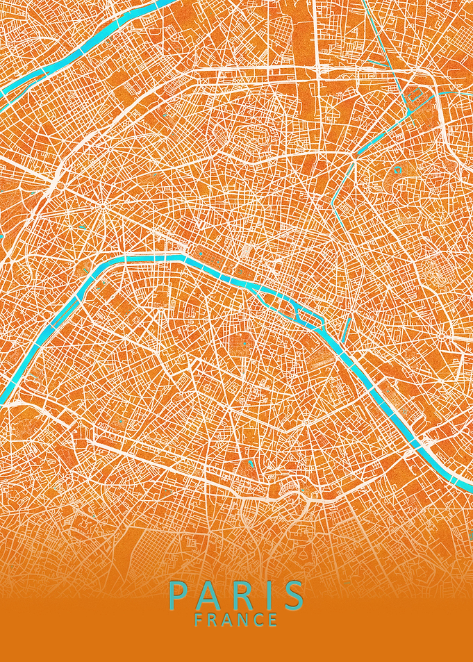 Paris France City Map