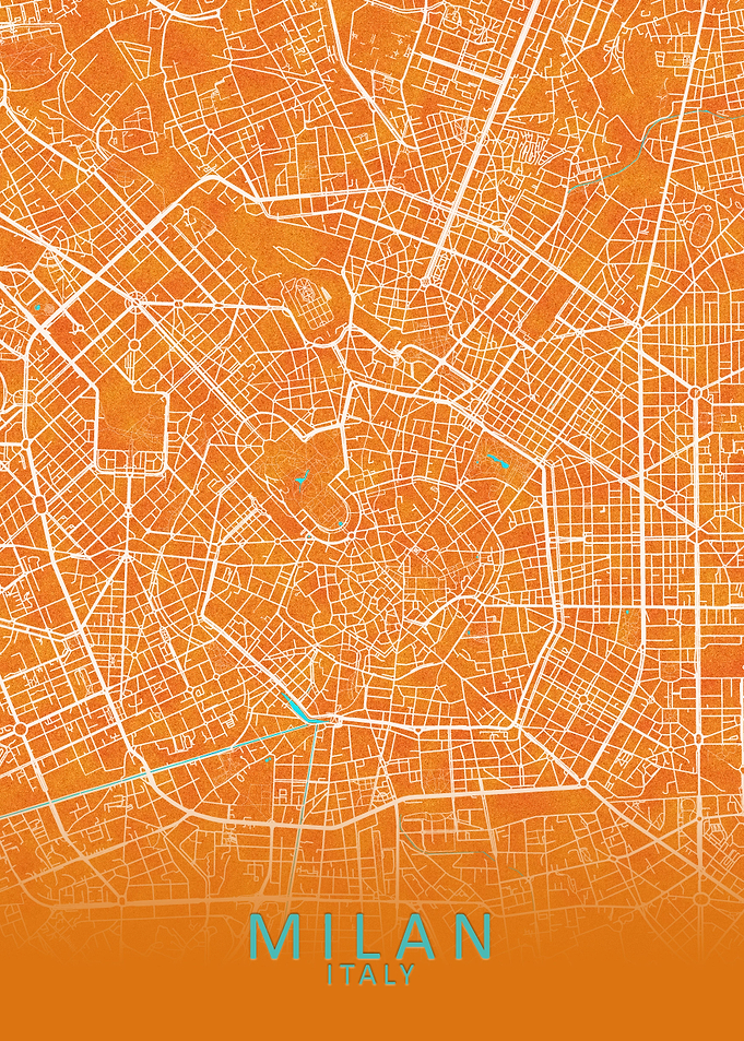 Milan Italy City Map