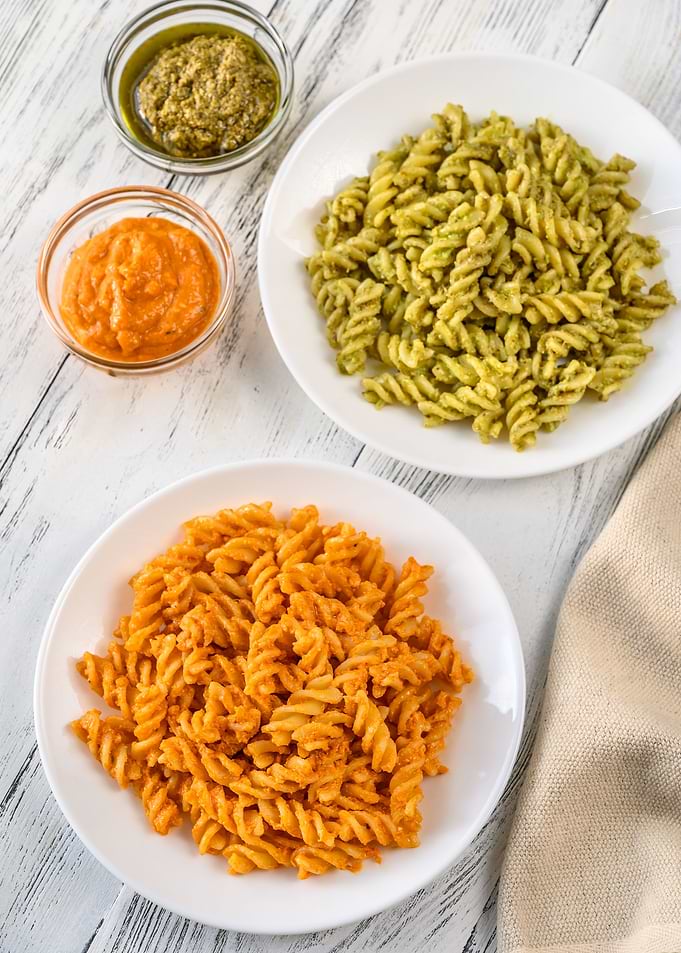 Fusilli with pesto