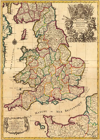 England Old Map 1708