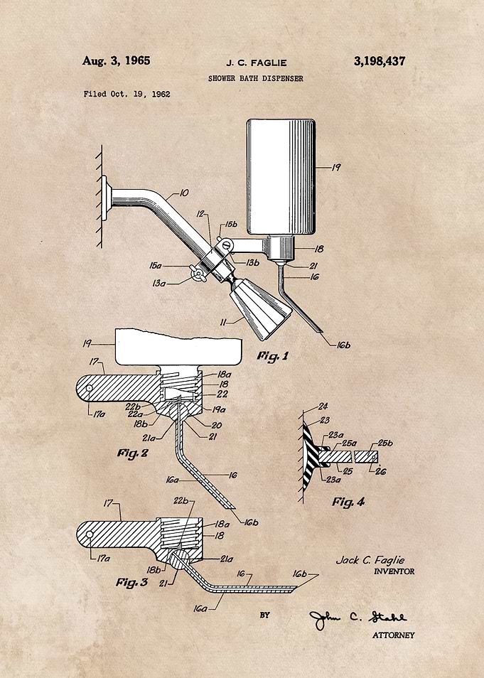 patent Faglie Shower bath