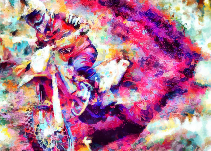 Motocross Action Poster
