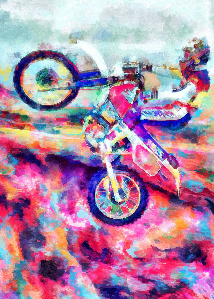 Motocross Action Poster