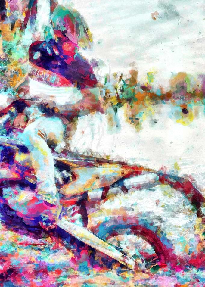 Motocross Action Poster