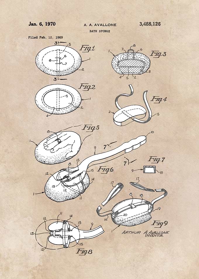 patent Avallone Bath spong