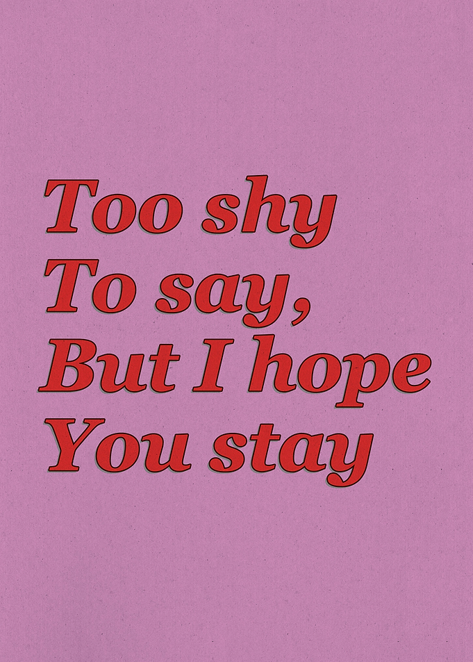 Too Shy To Say