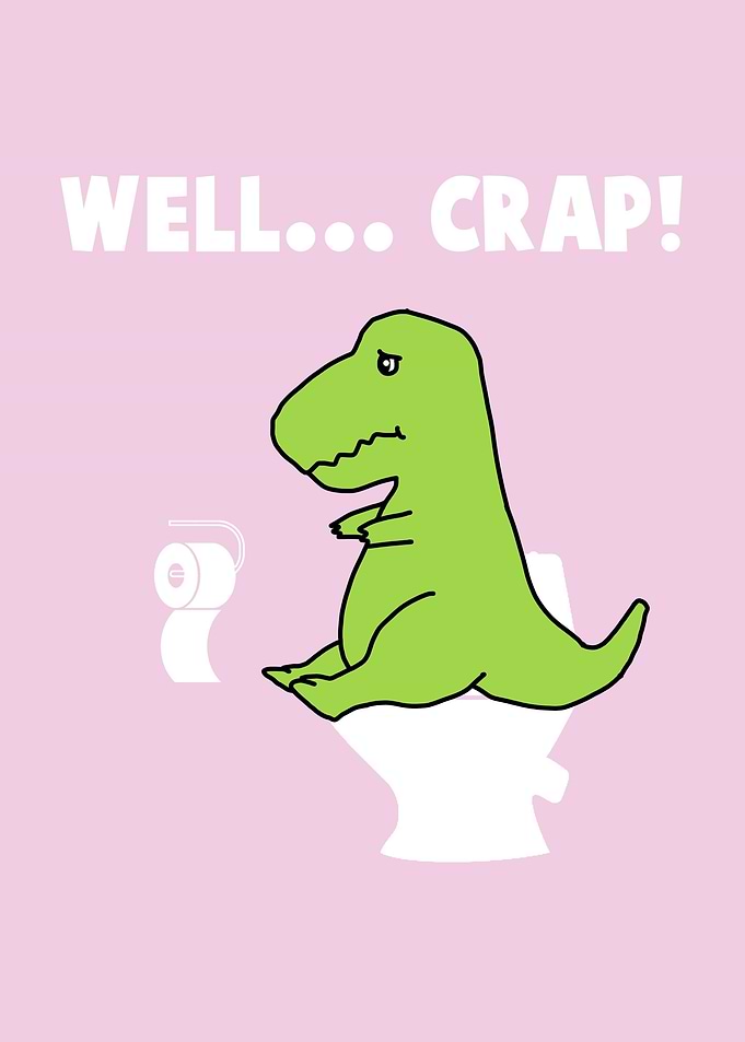 T Rex Funny Toilet Sign