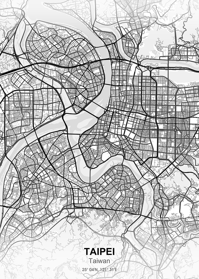 Taipei taiwan city map