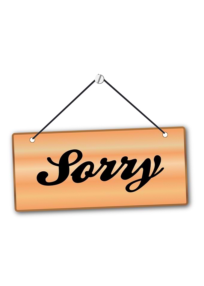 Sorry Sign