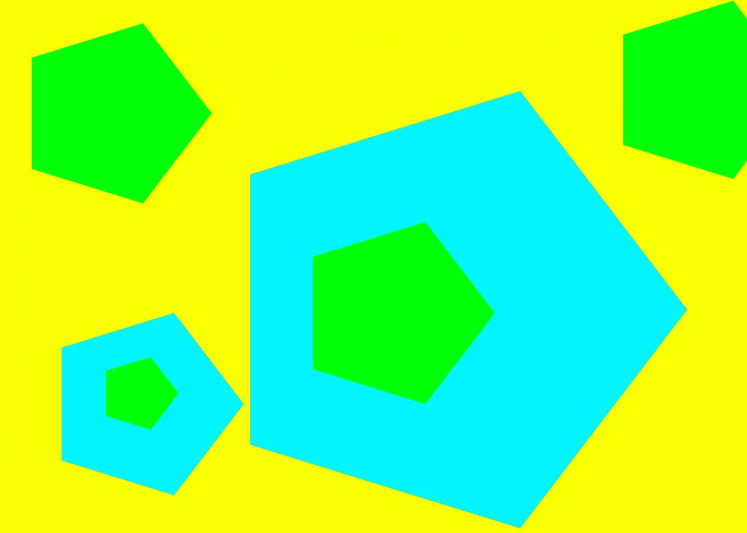 Four Green Polygons