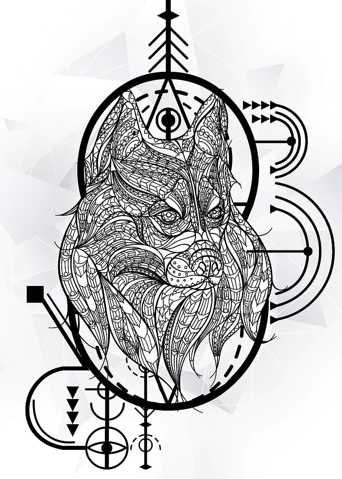 Husky Line Art