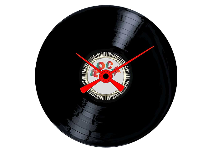 Rock Record Clock Face