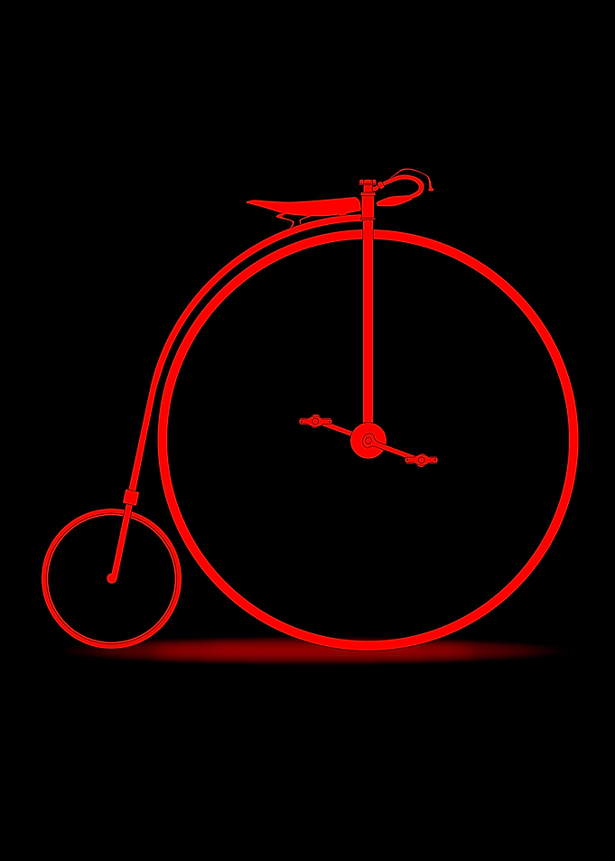Red Penny Farthing