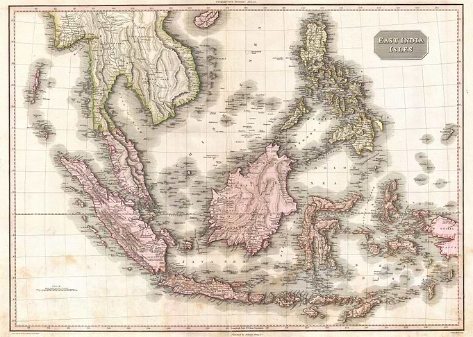 Southeast Asia Old Map