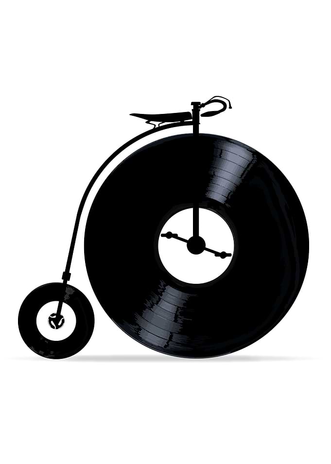 Penny Farthing With Vinyl