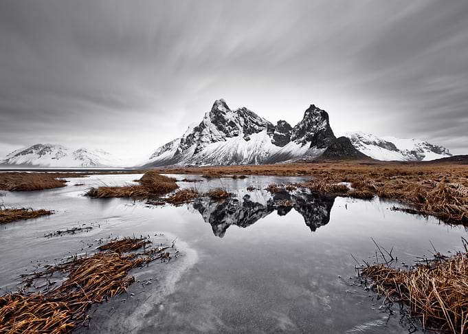 Mountain range reflection