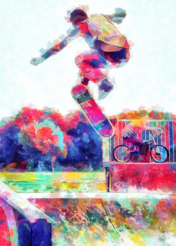Skateboarding Poster