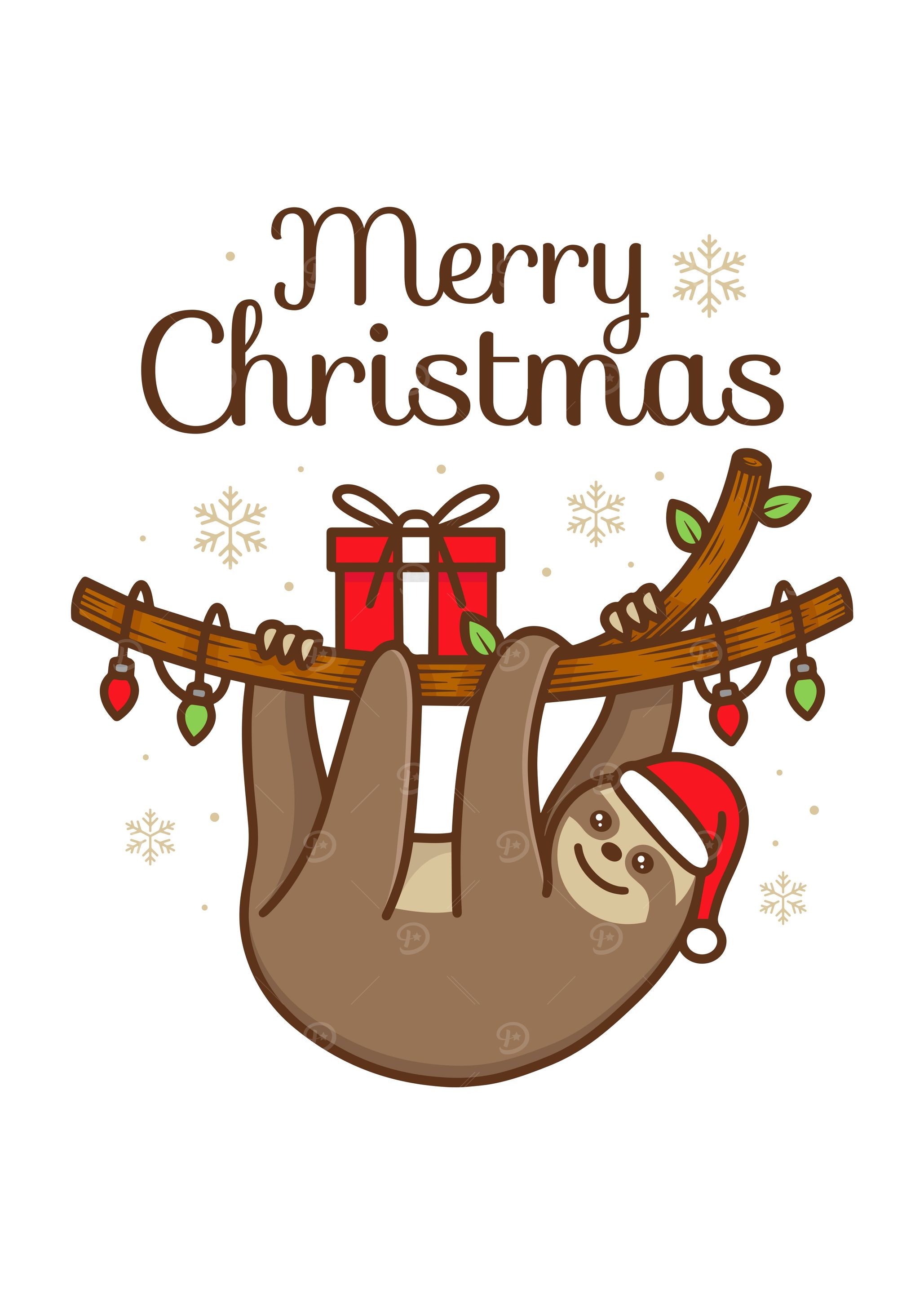 Cute Sloth Christmas Gift